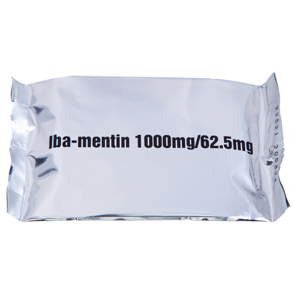 Hình ảnh Thuốc Iba-Mentin 1000mg/62.5mg Pharbaco điều trị viêm Amidan, viêm xoang, viêm phế quản (2 vỉ x 7 viên)