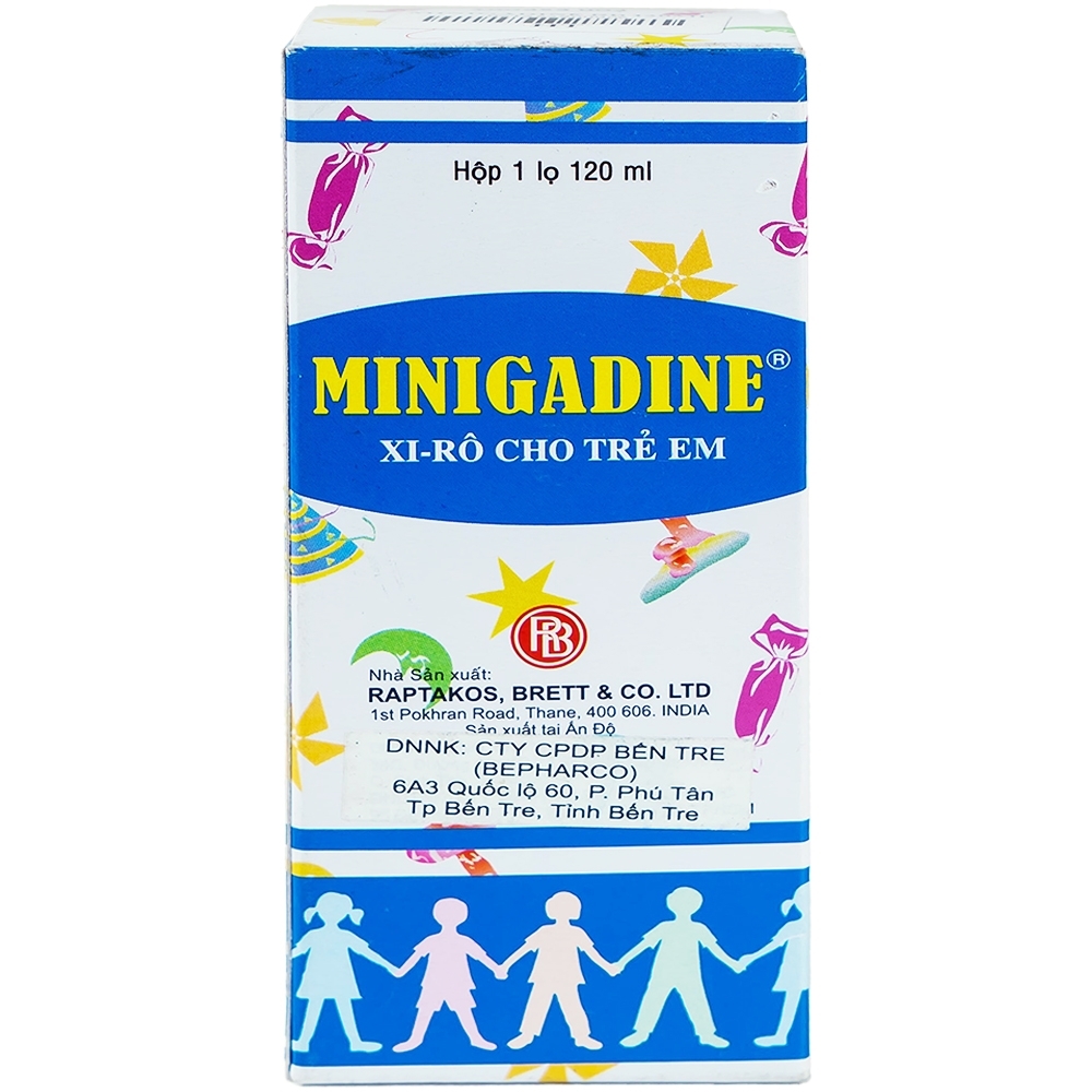 Hình ảnh Siro cho trẻ em Minigadine Raptakos Brett phòng ngừa thiếu vi chất, biếng ăn (120ml) 