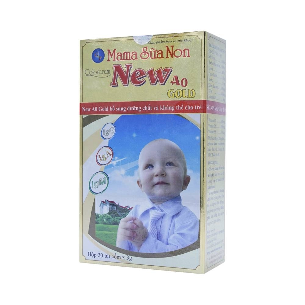 Hình ảnh Sữa bột Mama Sữa Non Colostrum New A0 Gold nâng cao sức đề kháng, giúp trẻ phát triển khỏe mạnh (20 gói x 6g)