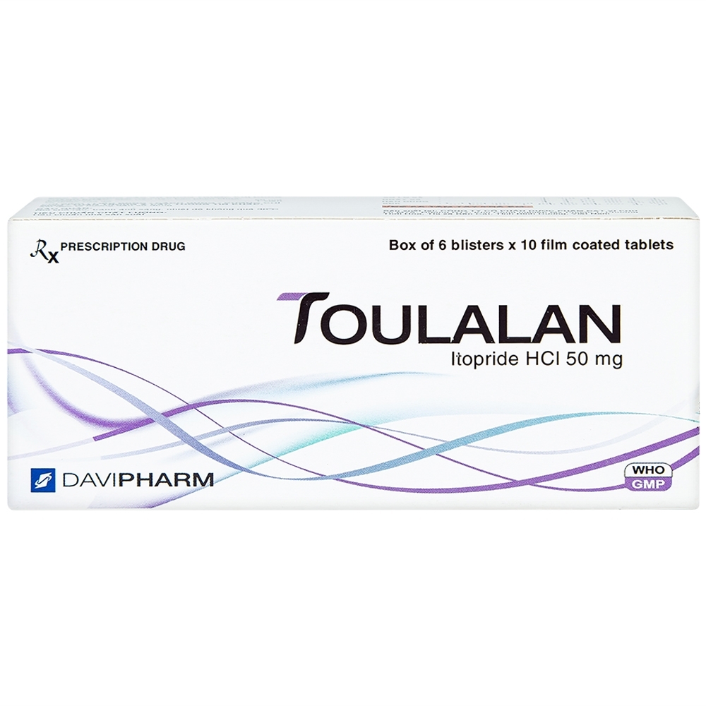 Hình ảnh Thuốc Toulalan Davipharm điều trị triệu chứng về dạ dày (6 vỉ x 10 viên)