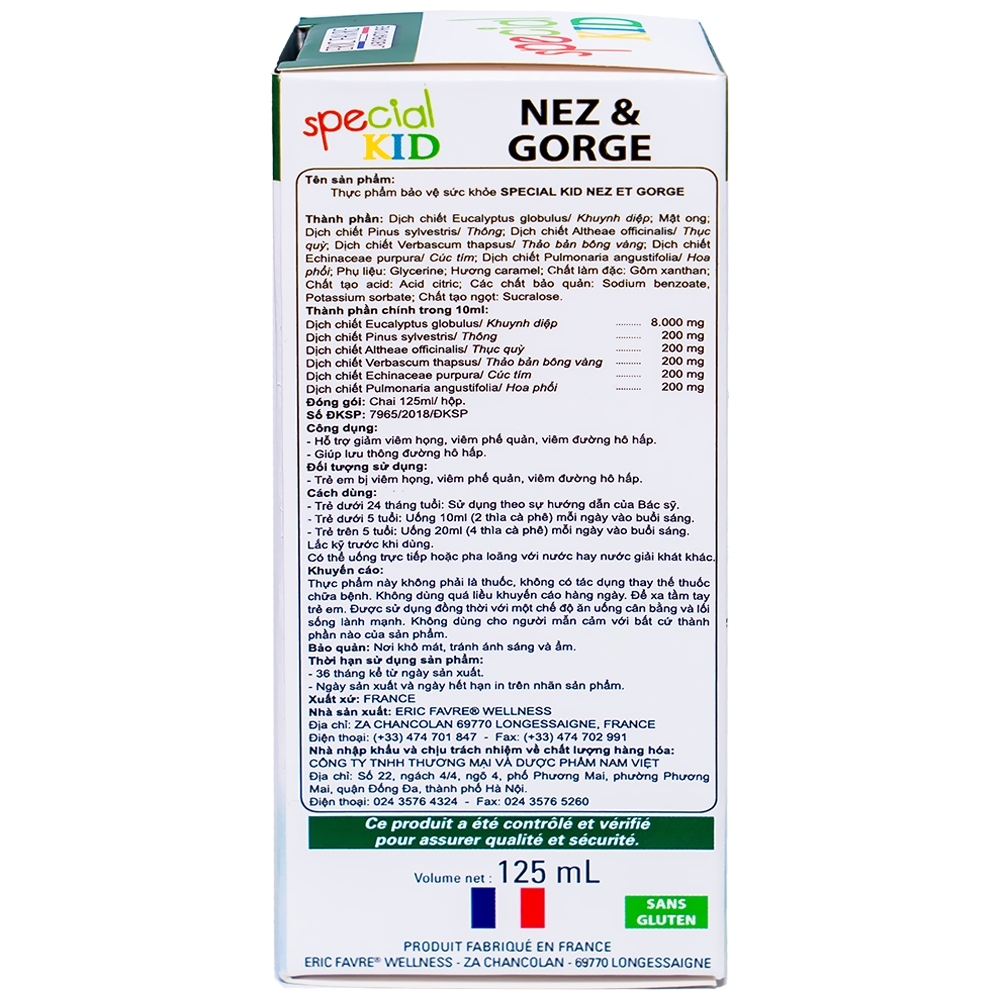 Hình ảnh Siro Special Kid Nez & Gorge hỗ trợ giảm viêm họng, viêm phế quản (125ml)