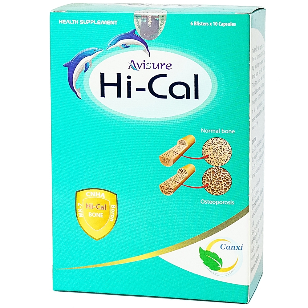 Hình ảnh Viên uống Avisure Hi-Cal Trường Thọ Pharma bổ canxi và các dưỡng chất (60 viên)