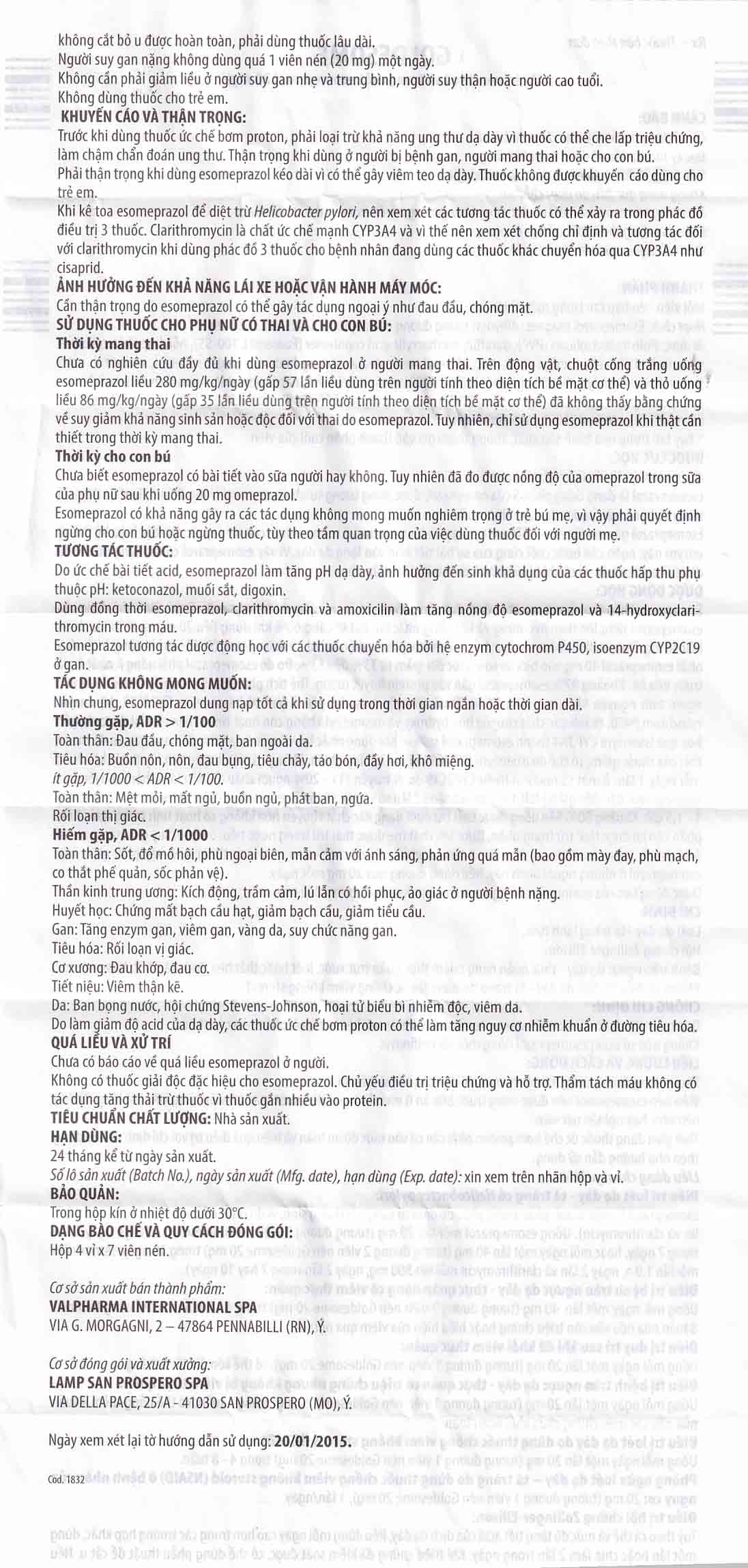 Hình ảnh Thuốc Goldesome 20mg Valpharma điều trị loét dạ dày tá tràng lành tính (4 vỉ x 7 viên)