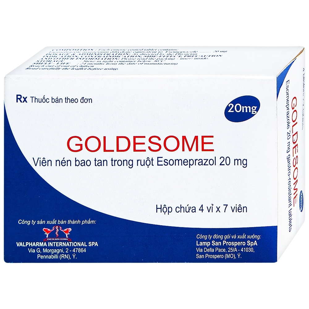 Hình ảnh Thuốc Goldesome 20mg Valpharma điều trị loét dạ dày tá tràng lành tính (4 vỉ x 7 viên)