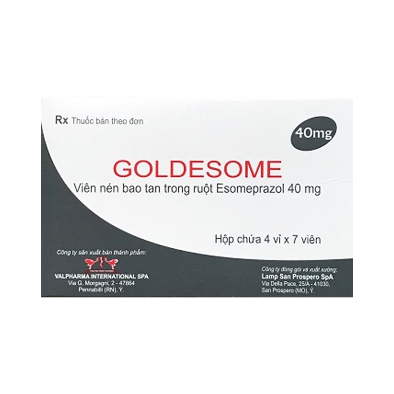 Hình ảnh Thuốc Goldesome 40mg Valpharma điều trị loét dạ dày tá tràng lành tính (4 vỉ x 7 viên)