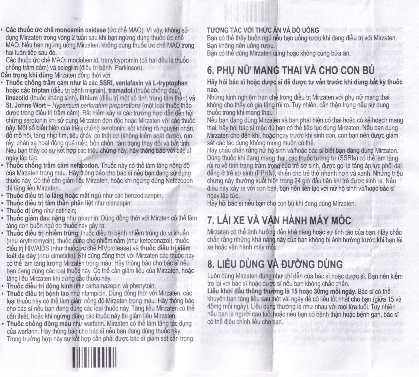 Hình ảnh Viên nén Mirzaten 30mg KRKA điều trị trầm cảm (3 vỉ x 10 viên)