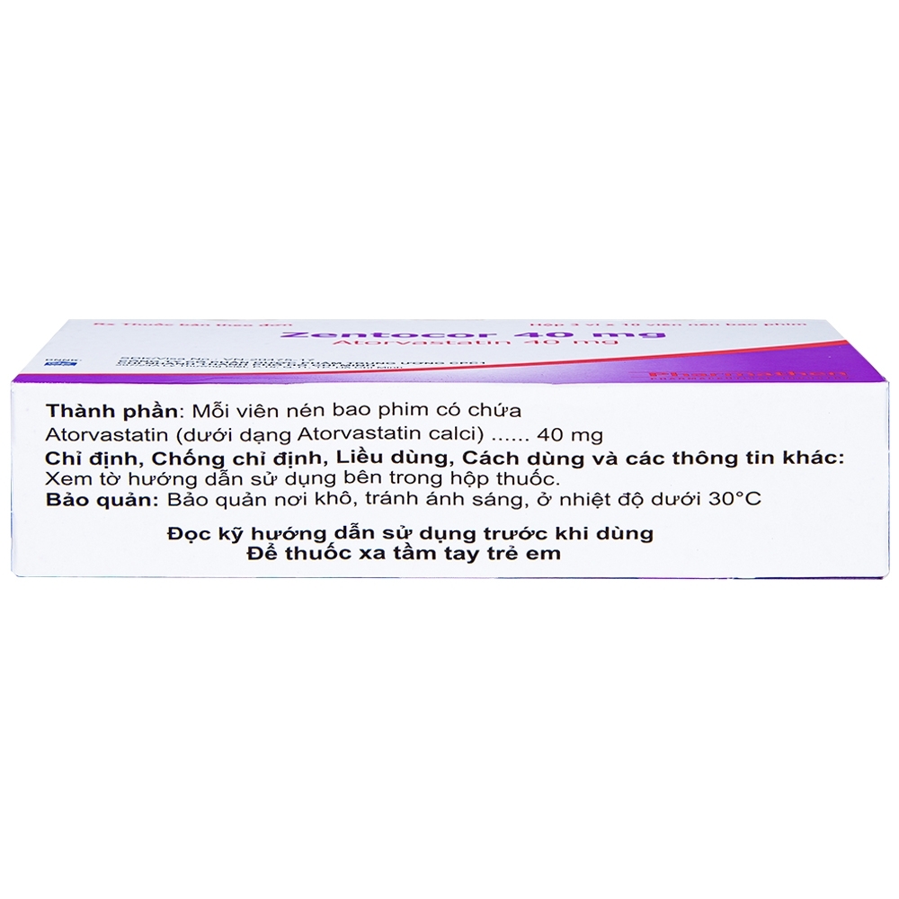 Hình ảnh Thuốc Zentocor 40mg Pharmathen điều trị hỗ trợ cho chế độ ăn kiêng (3 vỉ x 10 viên)
