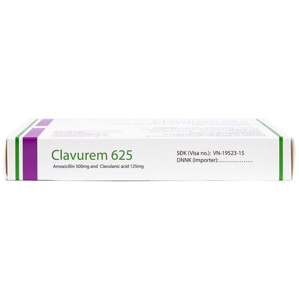 Hình ảnh Thuốc Clavurem 625 Remedica điều trị nhiễm khuẩn (2 vỉ x 10 viên)