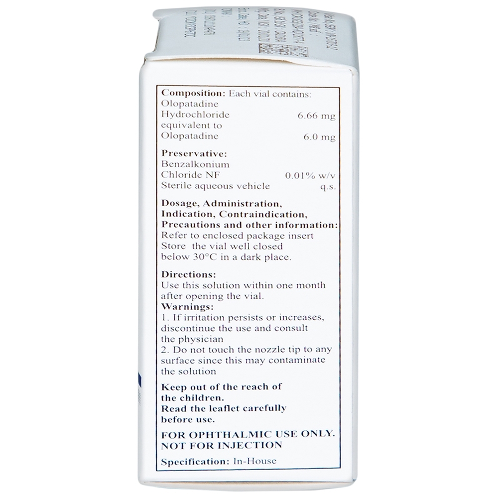 Hình ảnh Thuốc nhỏ mắt Olopat OD 0.2% Ajanta điều trị tình trạng ngứa mắt kết hợp với viêm kết mạc dị ứng (3ml)