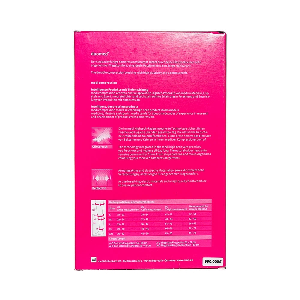 Hình ảnh Vớ gối y khoa Duomed size XS hỗ trợ điều trị suy tĩnh mạch, phù chân, đau nhức chân