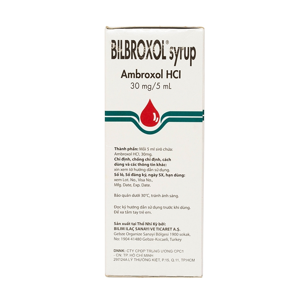 Hình ảnh Siro Bilbroxol 30mg/5ml Bilim Ilac điều trị các bệnh cấp và mạn tính ở đường hô hấp (150ml)