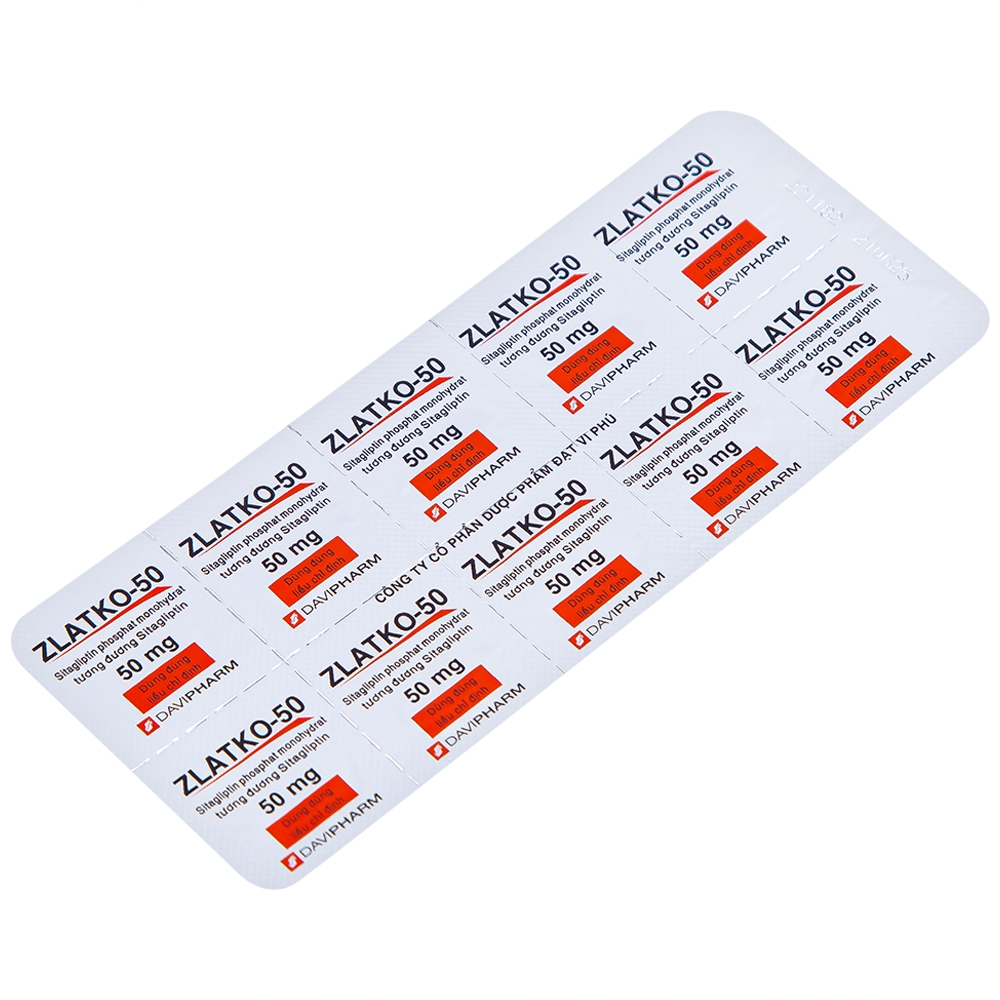 Hình ảnh Thuốc Zlatko-50 DaviPharm điều trị đái tháo đường típ 2 (3 vỉ x 10 viên)