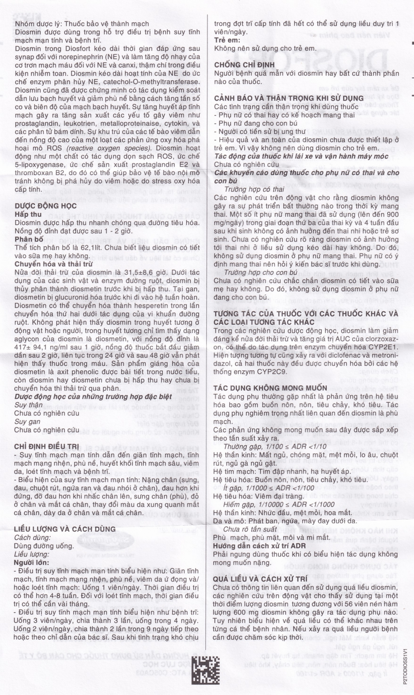 Hình ảnh Thuốc Diosfort Savi điều trị bệnh suy tĩnh mạch mạn tính (4 vỉ x 15 viên)