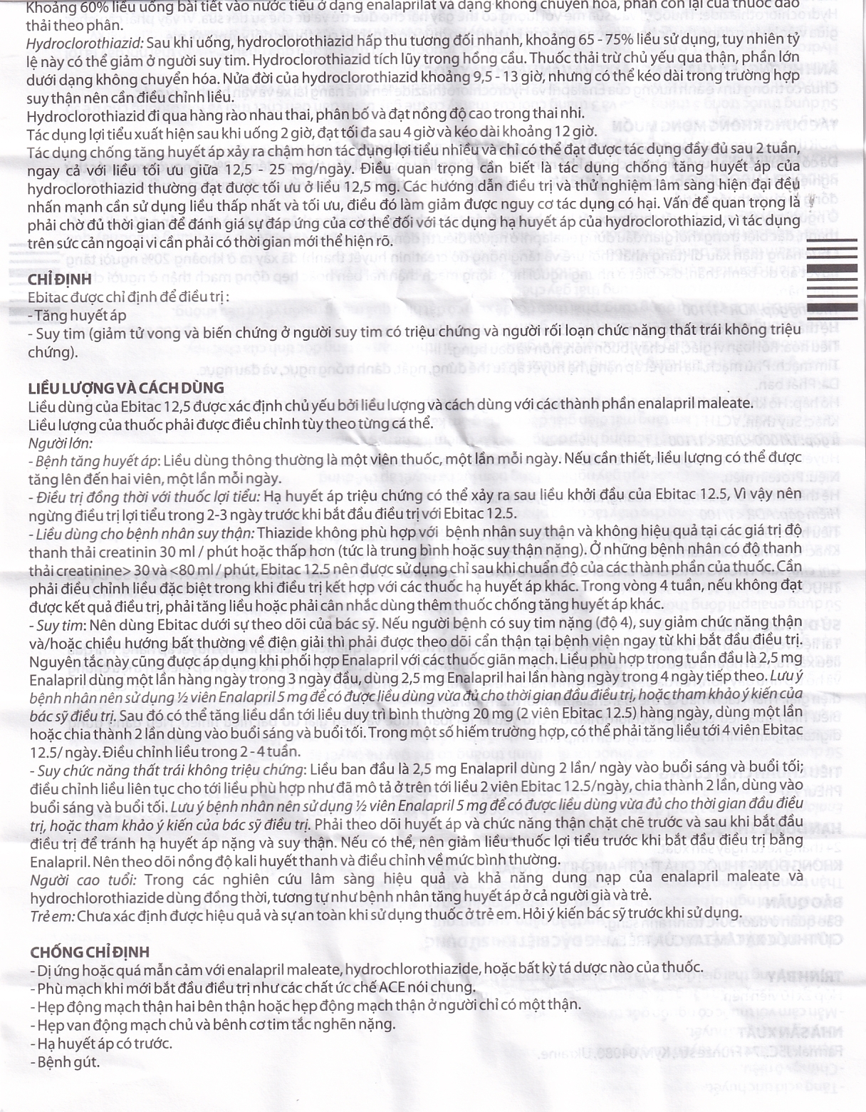 Hình ảnh Thuốc Ebitac 12.5 Farkmak điều trị suy tim, tăng huyết áp (2 vỉ x 10 viên)