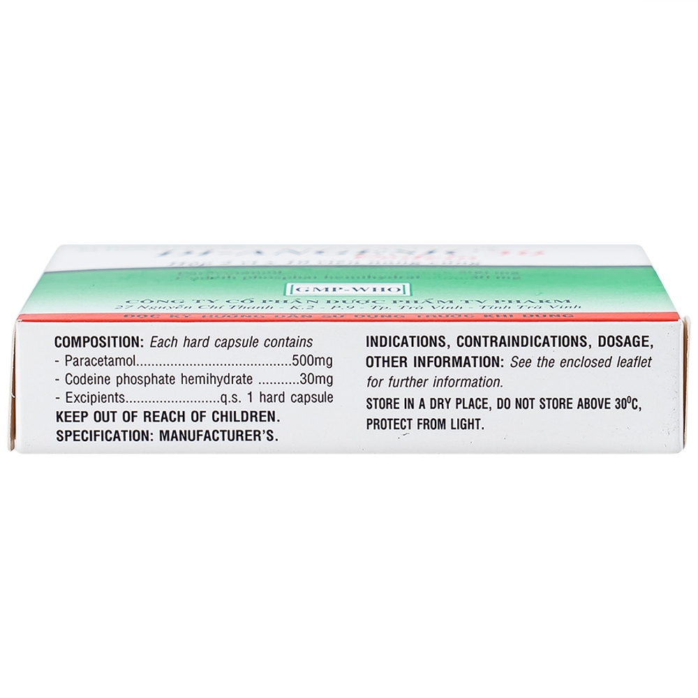 Hình ảnh Thuốc Di-Angesic 30 Codein giảm đau cấp tính mức độ trung bình (2 vỉ x 10 viên)