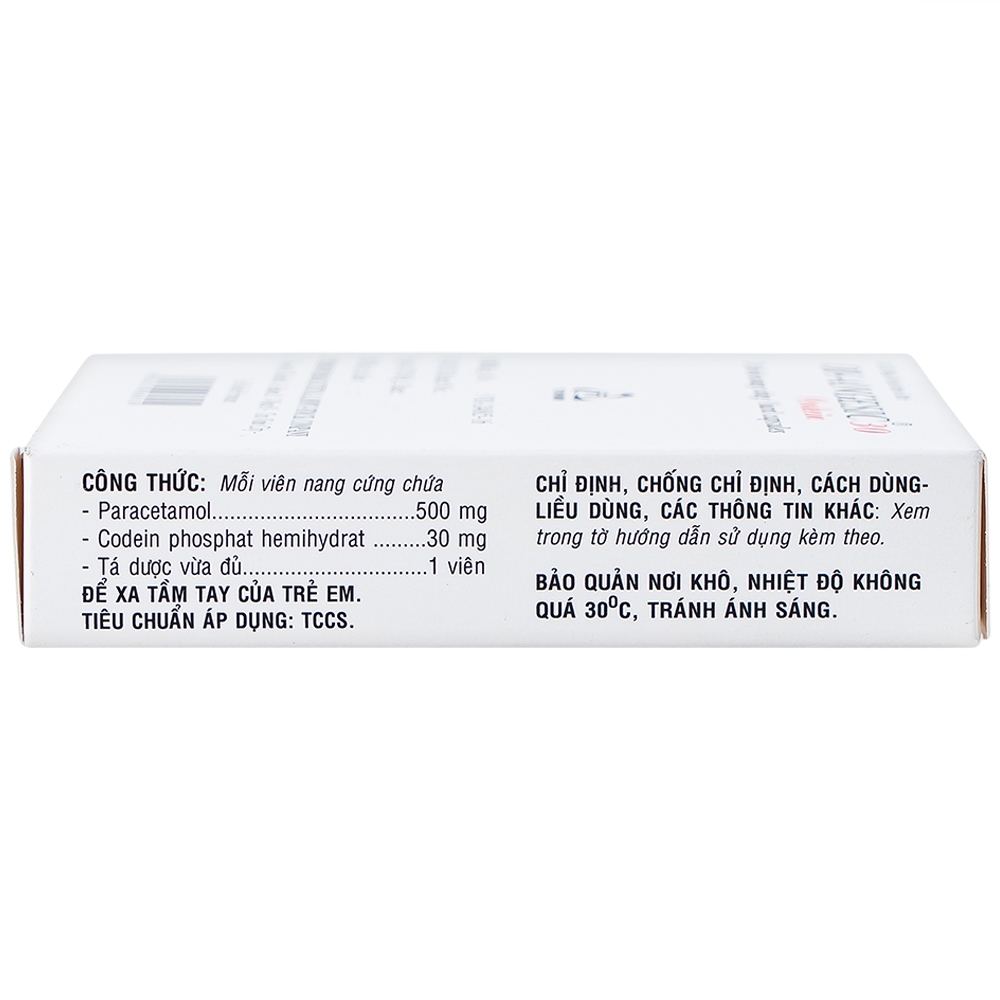Hình ảnh Thuốc Di-Angesic 30 Codein giảm đau cấp tính mức độ trung bình (2 vỉ x 10 viên)