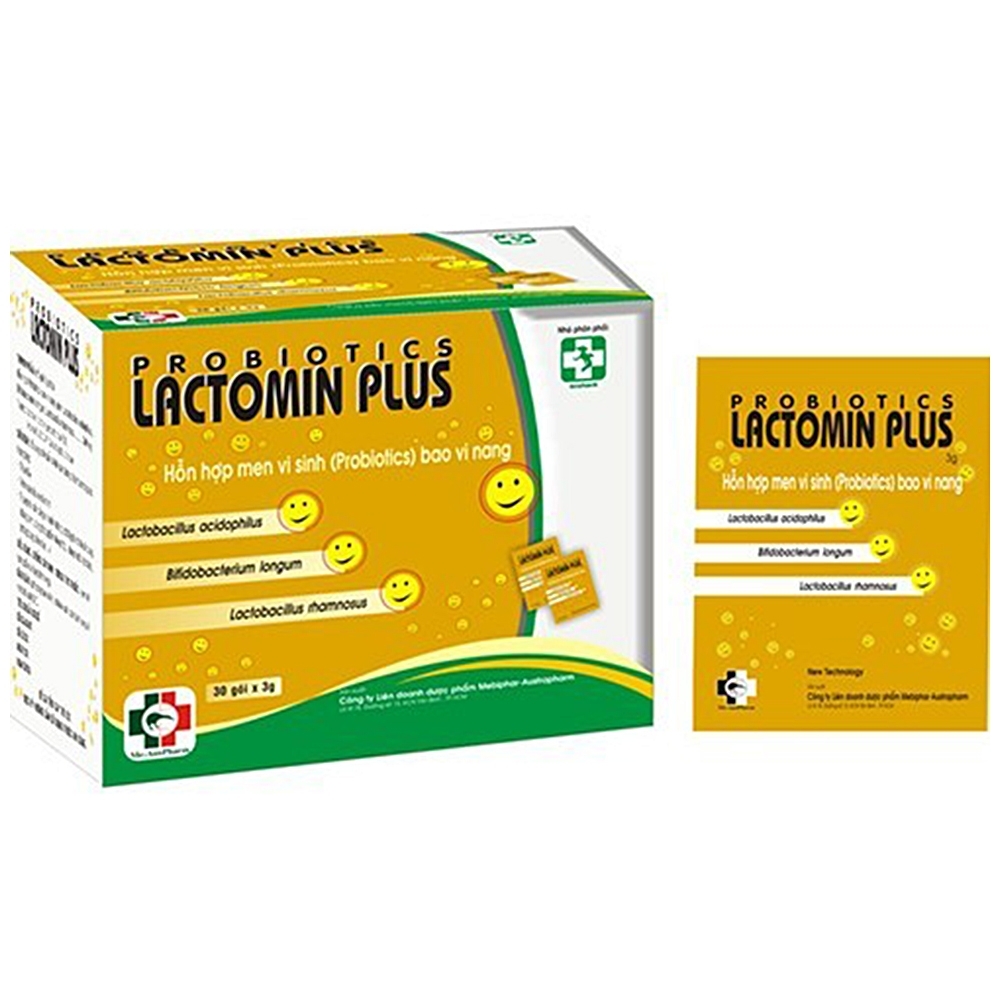 Hình ảnh Hỗn hợp men vi sinh Probiotics Lactomin Plus Mebiphar điều trị tiêu chảy, kém tiêu hóa (30 gói)  