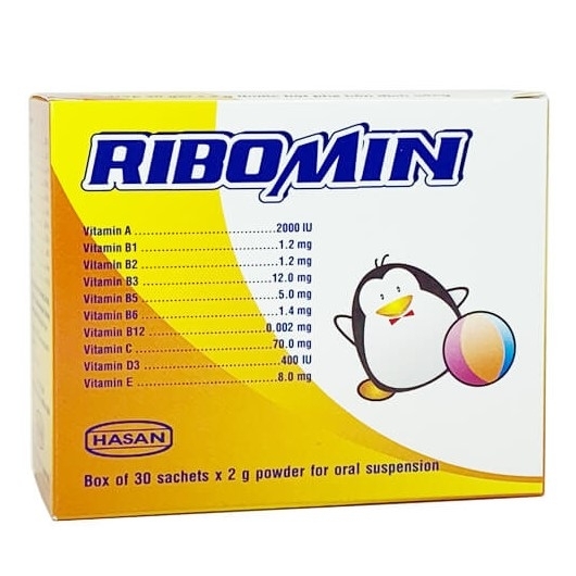 Hình ảnh Cốm Ribomin Hasan bổ sung Vitamin (30 gói x 2g)