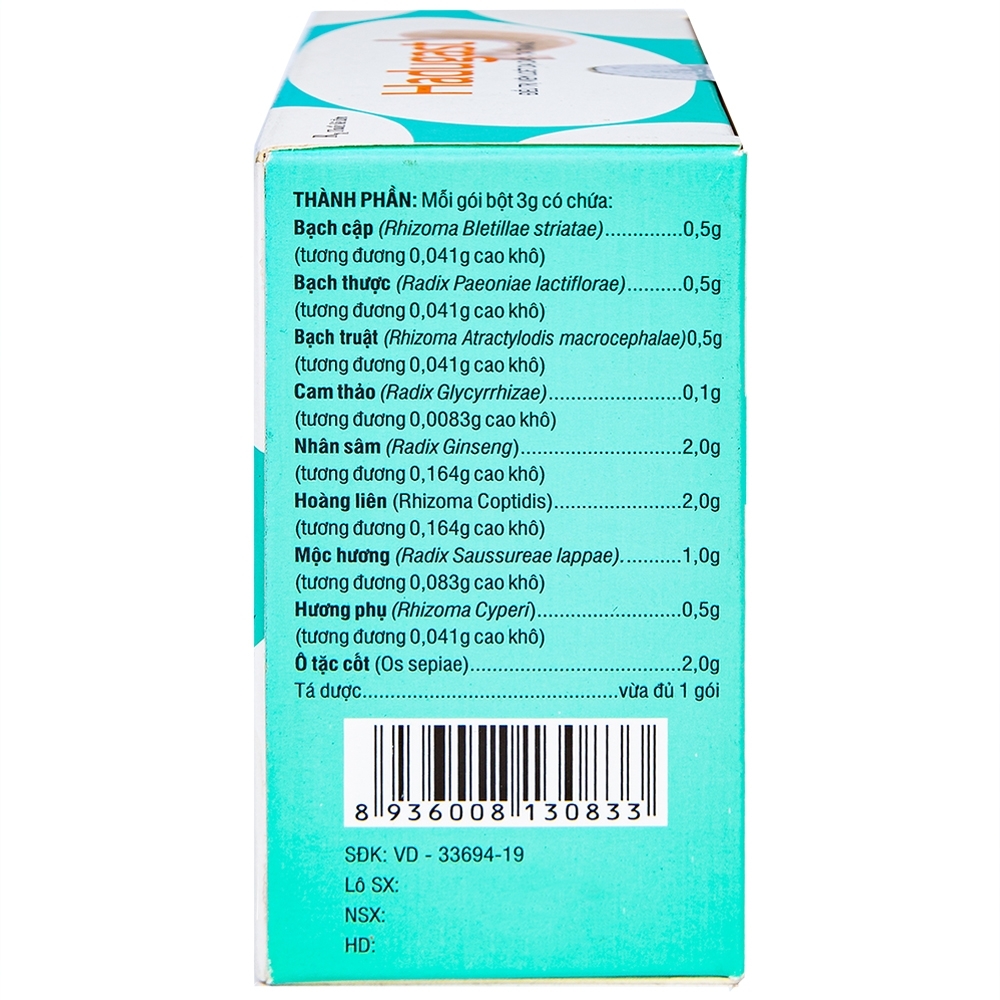 Hình ảnh Bột Hadugast Hải Dương điều trị viêm loét dạ dày, tá tràng (20 gói x 3g)