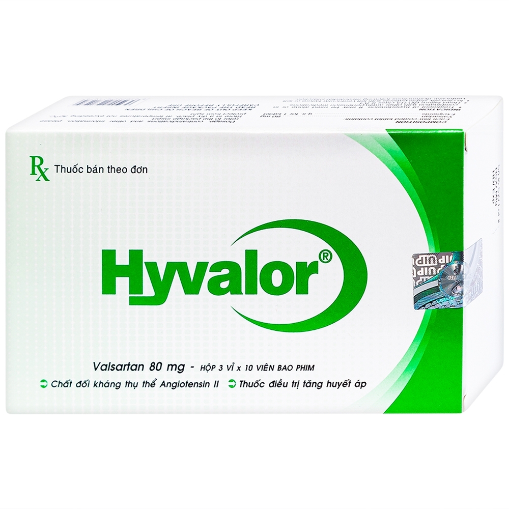 Hình ảnh Thuốc Hyvalor 80mg United điều trị tăng huyết áp, suy tim (3 vỉ x 10 viên)