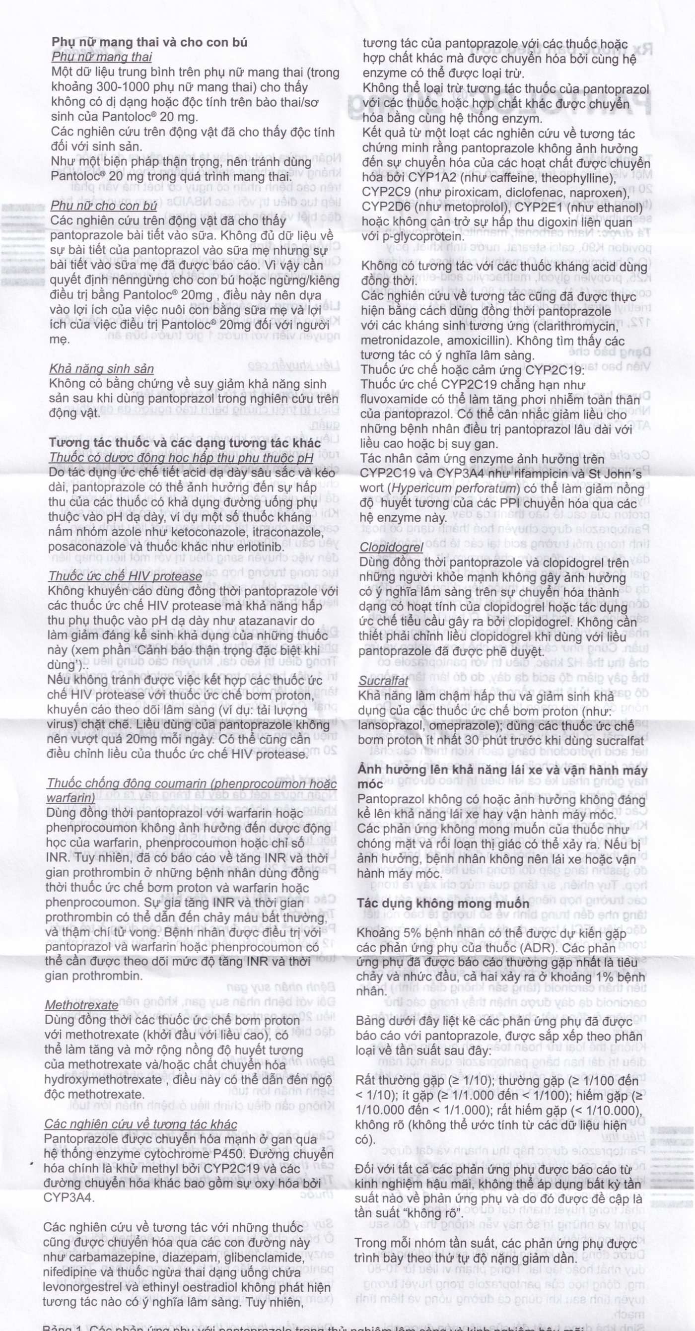 Hình ảnh Viên nén Pantoloc 20mg Takeda điều trị trào ngược dạ dày thực quản (1 vỉ x 14 viên)