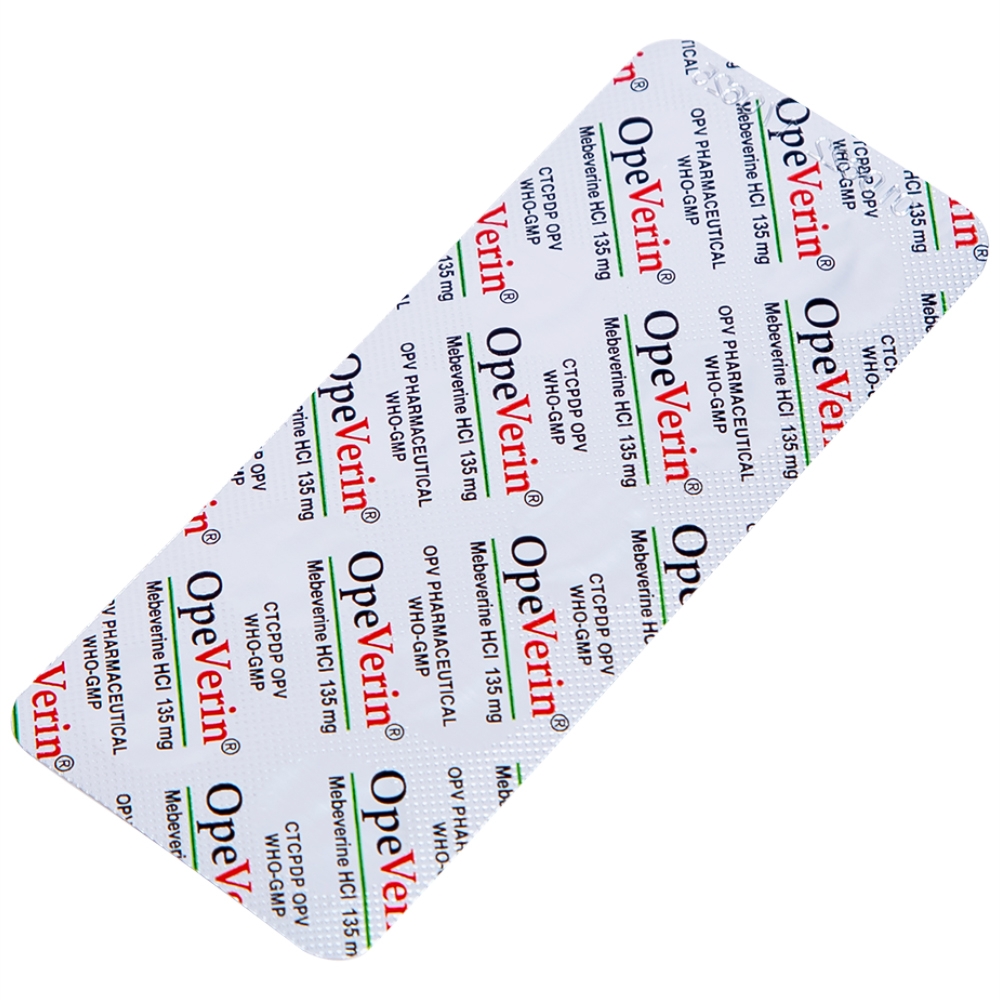 Hình ảnh Thuốc OpeVerin 135mg OPV điều trị hội chứng ruột kích thích (5 vỉ x 10 viên)