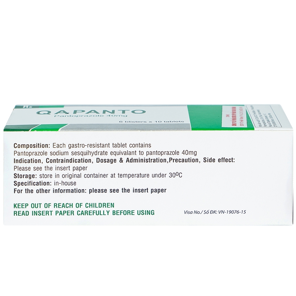 Hình ảnh Thuốc Qapanto Atlantic giảm tái phát loét tá tràng, dạ dày (6 vỉ x 10 viên)