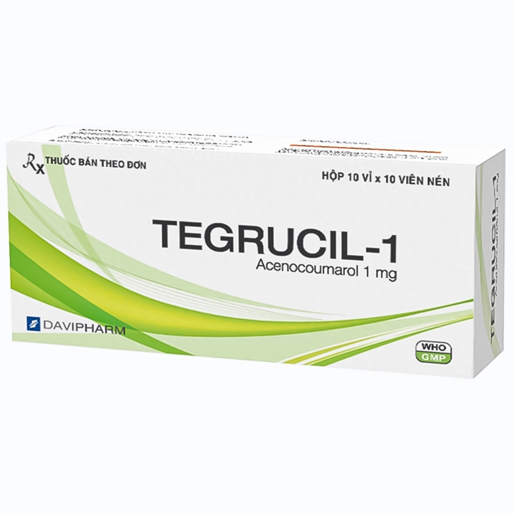 Hình ảnh Thuốc Tegrucil-1 Davi Pharm dự phòng biến chứng huyết khối tắc mạch (10 vỉ x 10 viên)