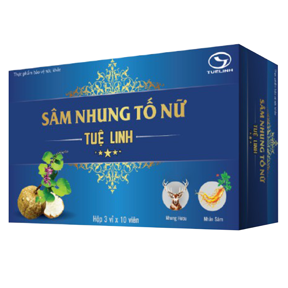 Hình ảnh Viên uống Sâm Nhung Tố Nữ Tuệ Linh hỗ trợ tăng cường nội tiết tố nữ (30 viên)