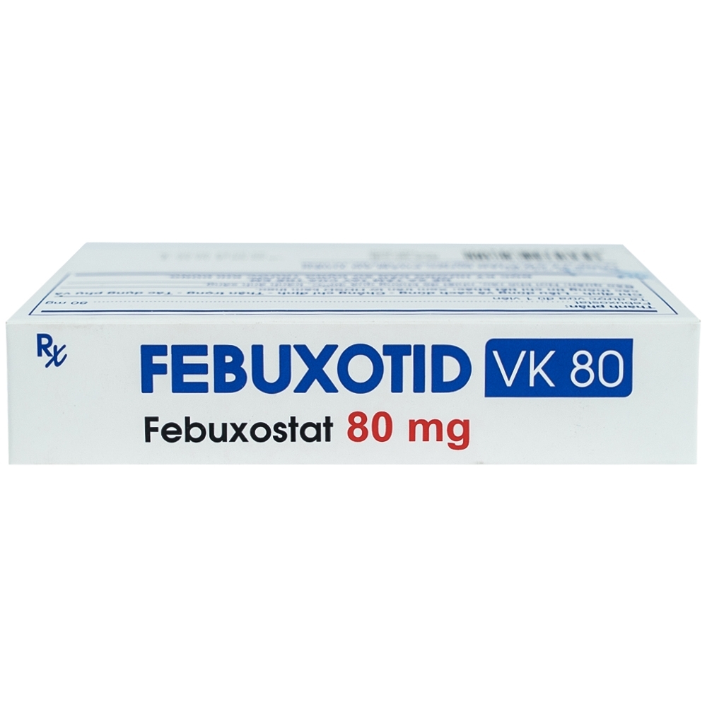 Hình ảnh Thuốc Febuxotid VK 80 An Thiên điều trị tăng acid uric máu mãn tính (3 vỉ x 10 viên)