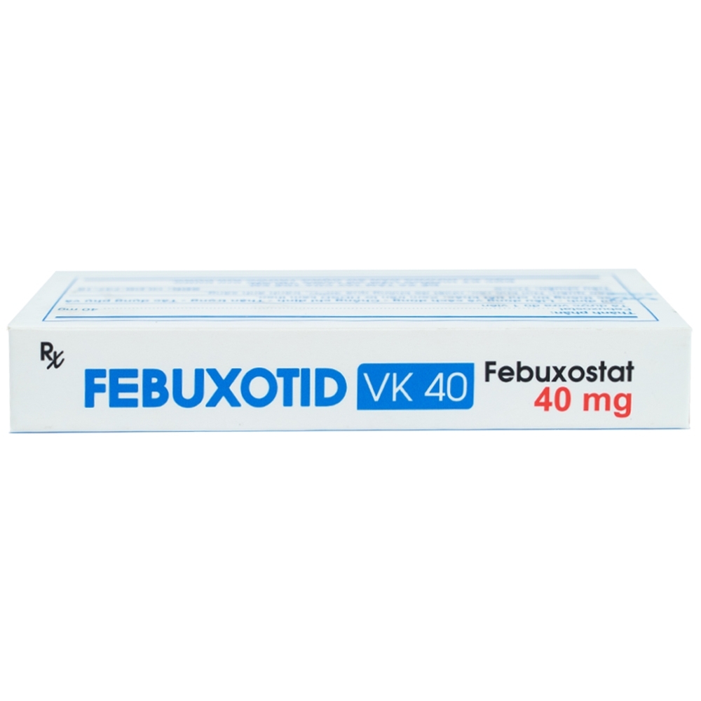 Hình ảnh Thuốc Febuxotid VK 40 An Thiên điều trị tăng acid uric máu mãn tính (3 vỉ x 10 viên)