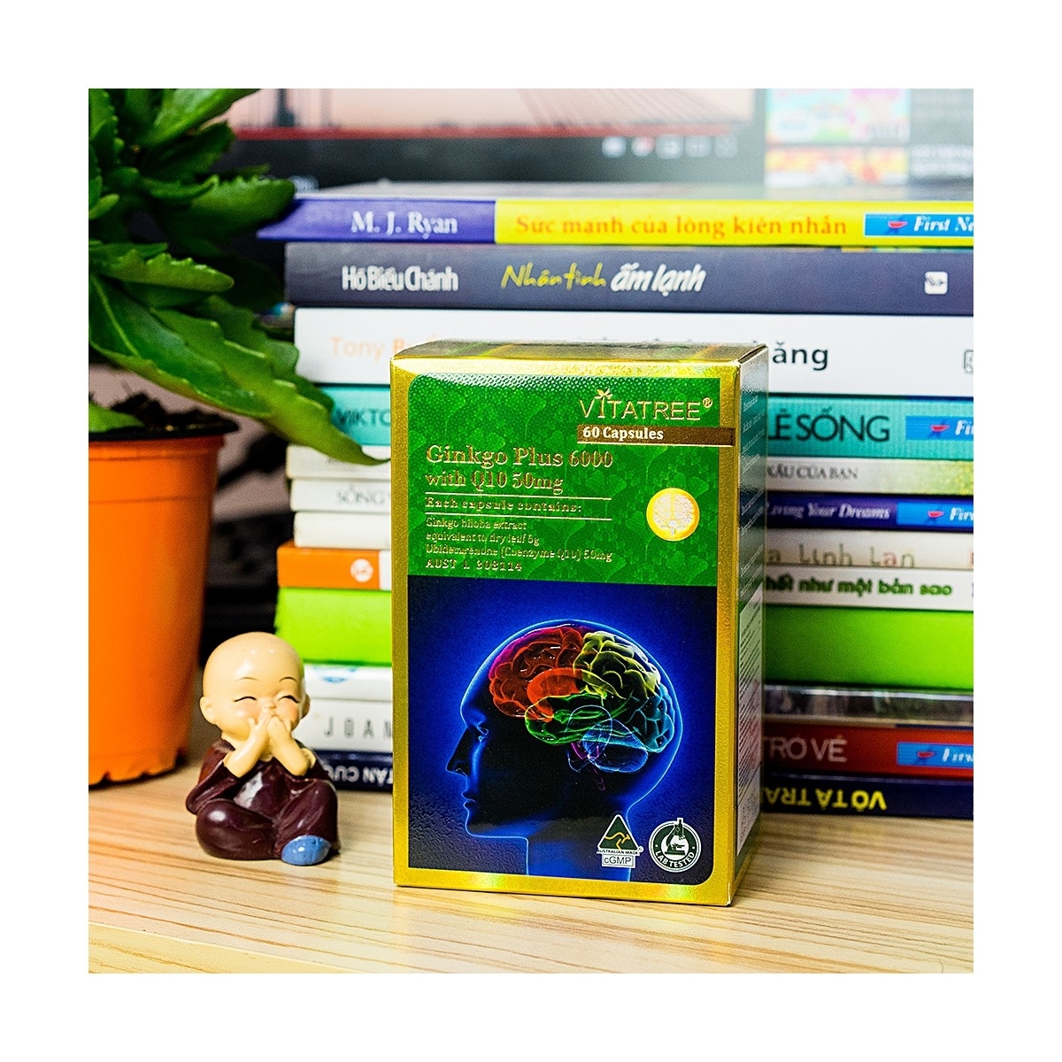 Hình ảnh Viên uống Ginkgo Plus 6000 With Q10 50mg Vitatree hỗ trợ cải thiện trí nhớ (60 viên)