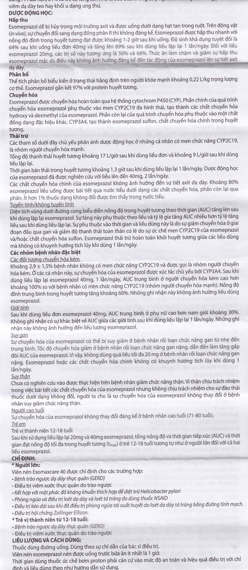 Hình ảnh Thuốc Esomaxcare 40 điều trị trào ngược dạ dày thực quản (3 vỉ x 10 viên)