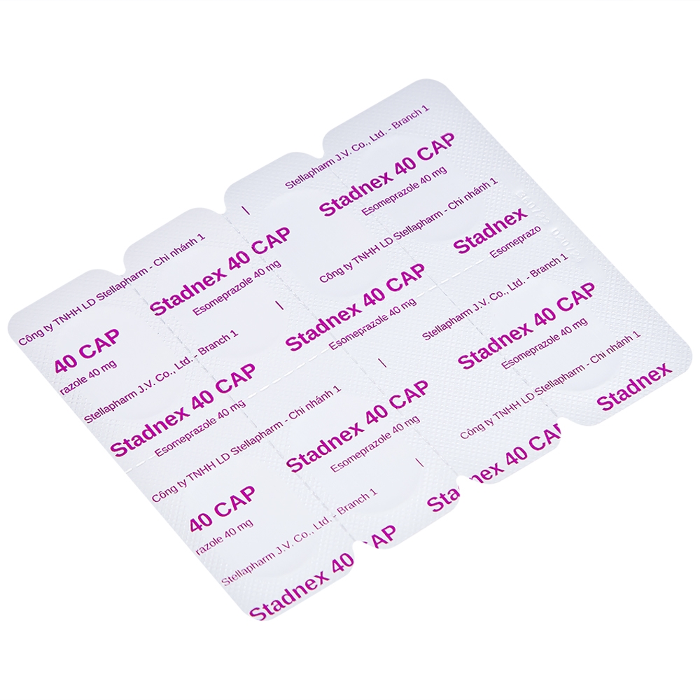 Hình ảnh Thuốc Stadnex 40 CAP Stella điều trị trào ngược dạ dày, thực quản (4 vỉ x 7 viên)