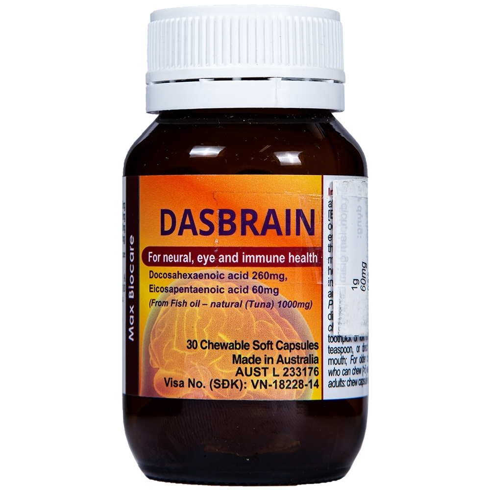 Hình ảnh Thuốc Dasbrain Pharmametics hỗ trợ các chức năng não bộ (30 viên)