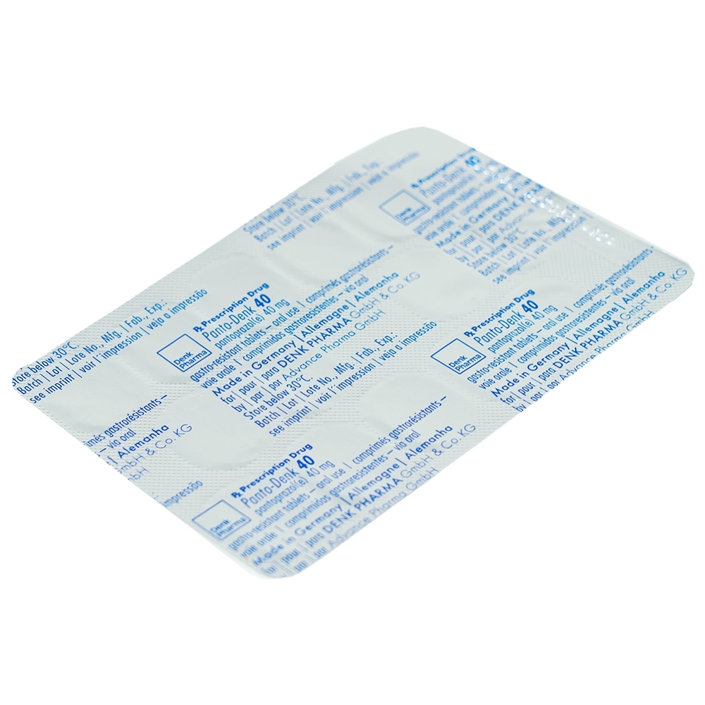 Hình ảnh Viên nén Panto-Denk 40 điều trị loét tá tràng, loét dạ dày (2 vỉ x 14 viên)