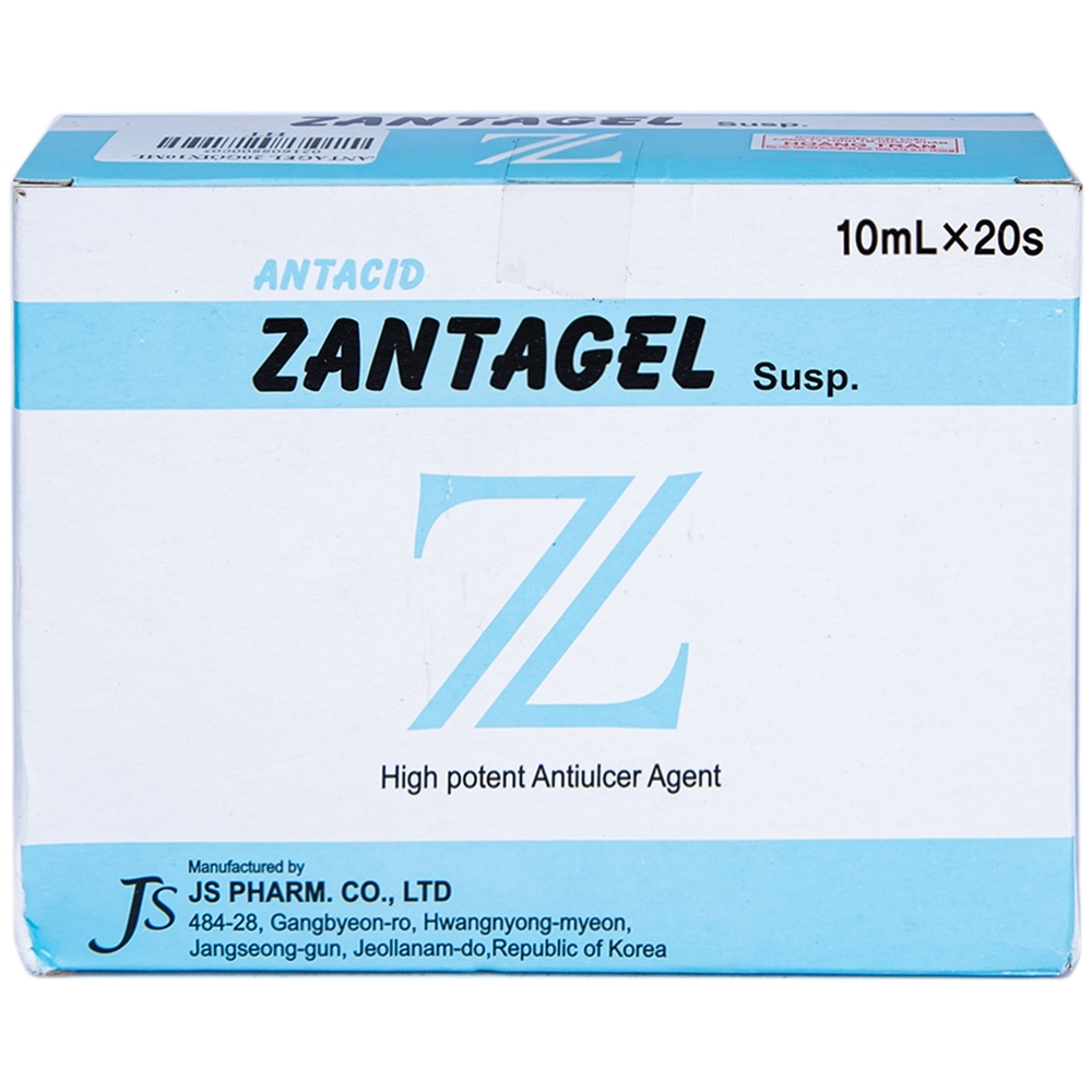 Hình ảnh Hỗn dịch Zantagel Susp JS Pharm điều trị đau cấp tính và mãn tính, viêm dạ dày (20 gói x 10ml)