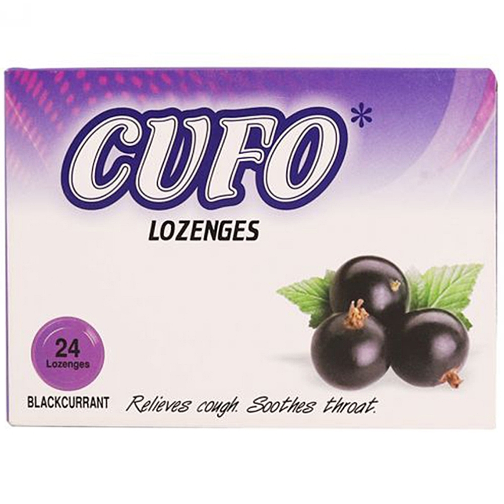 Hình ảnh Viên ngậm Cufo Lozenges vị nho hỗ trợ điều trị trong nhiễm khuẩn hầu, họng, miệng (2 vỉ x 12 viên)
