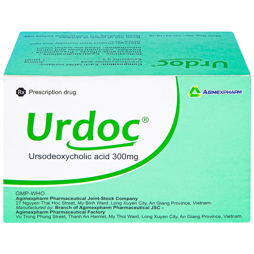 Hình ảnh Thuốc Urdoc 300mg Agimexpharm viêm túi mật mạn, viêm đường mật (8 vỉ x 10 viên)