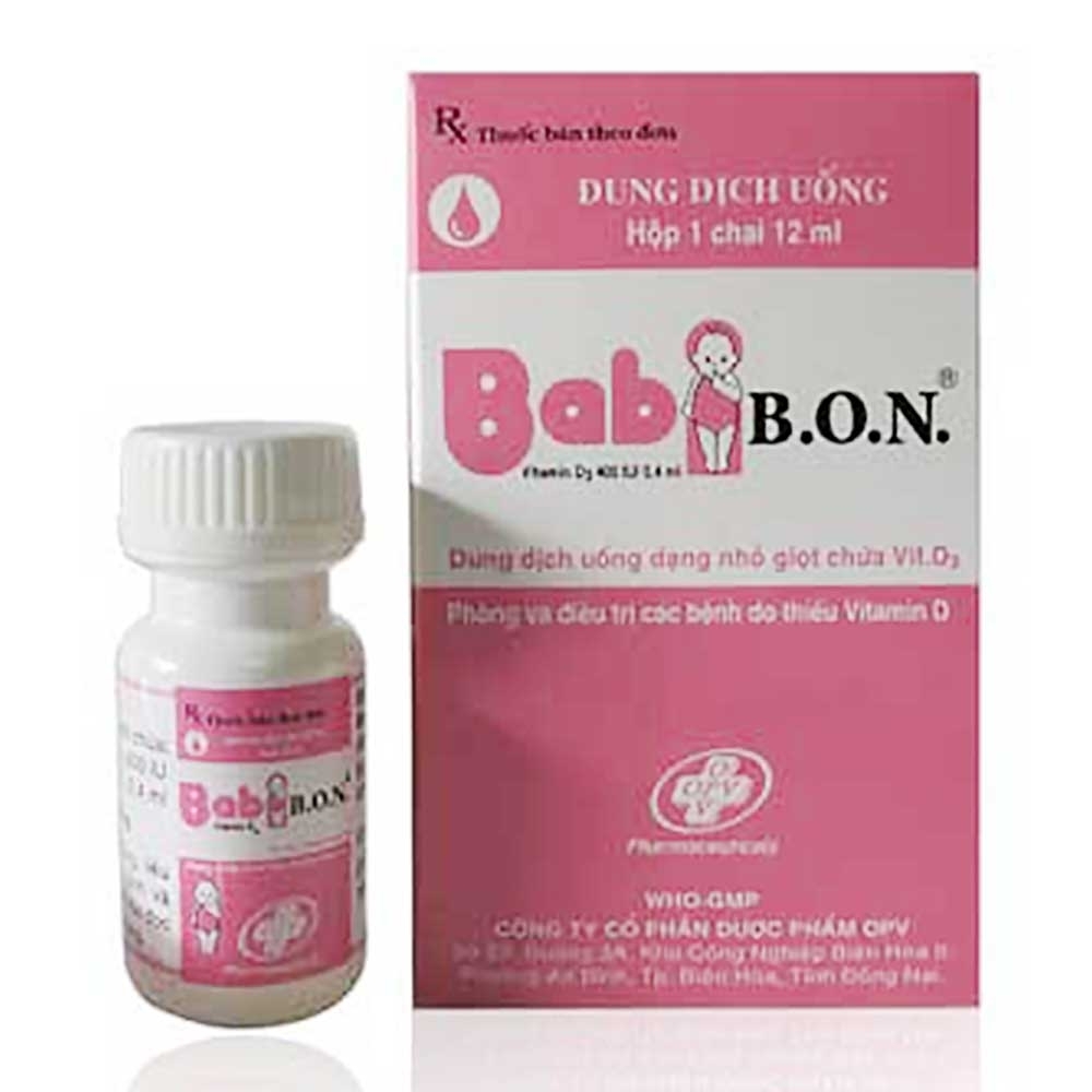 Hình ảnh Dung dịch uống Babi B.O.N OPV phòng và điều trị các bệnh do thiếu vitamin D (12ml)