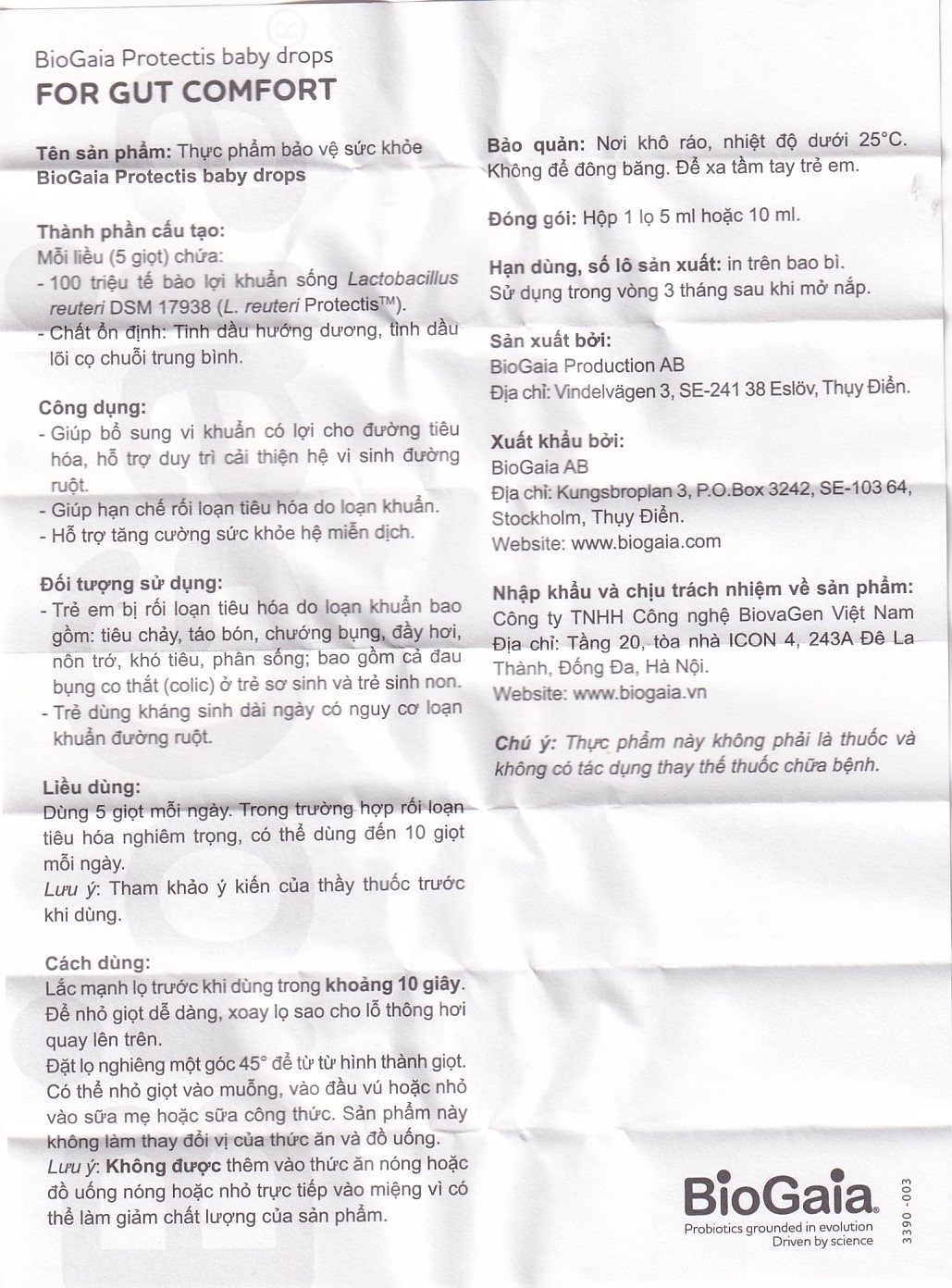 Hình ảnh Men vi sinh BioGaia Protectis Baby Drops bổ sung lợi khuẩn cho đường tiêu hóa (5ml)