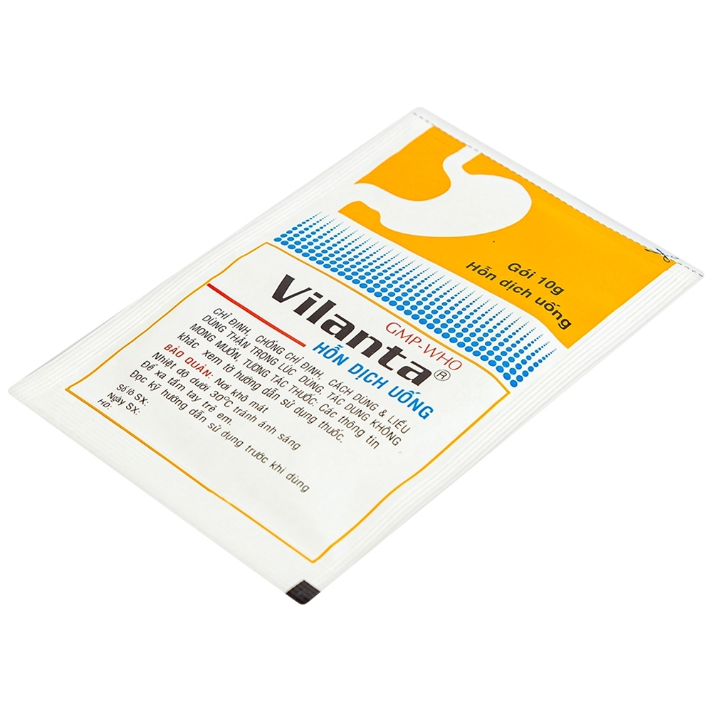 Hình ảnh Thuốc Vilanta Pharimexco dịu triệu chứng ợ nóng, ợ chua (20 gói x 10g)