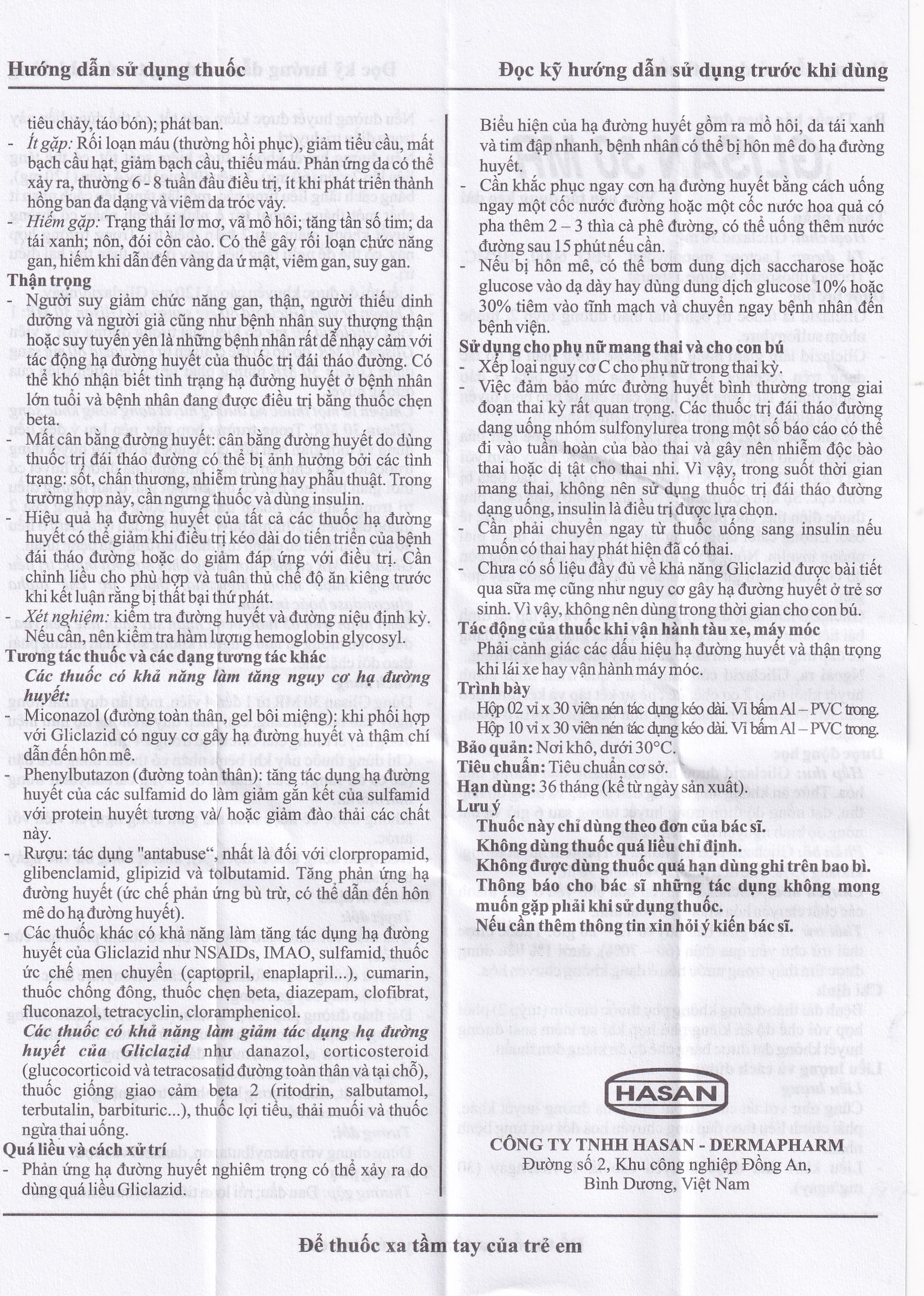 Hình ảnh Thuốc Glisan 30 MR Hasan điều trị đái tháo đường típ 2 (10 vỉ x 30 viên)