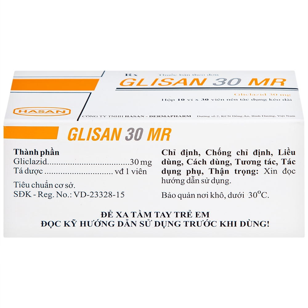 Hình ảnh Thuốc Glisan 30 MR Hasan điều trị đái tháo đường típ 2 (10 vỉ x 30 viên)