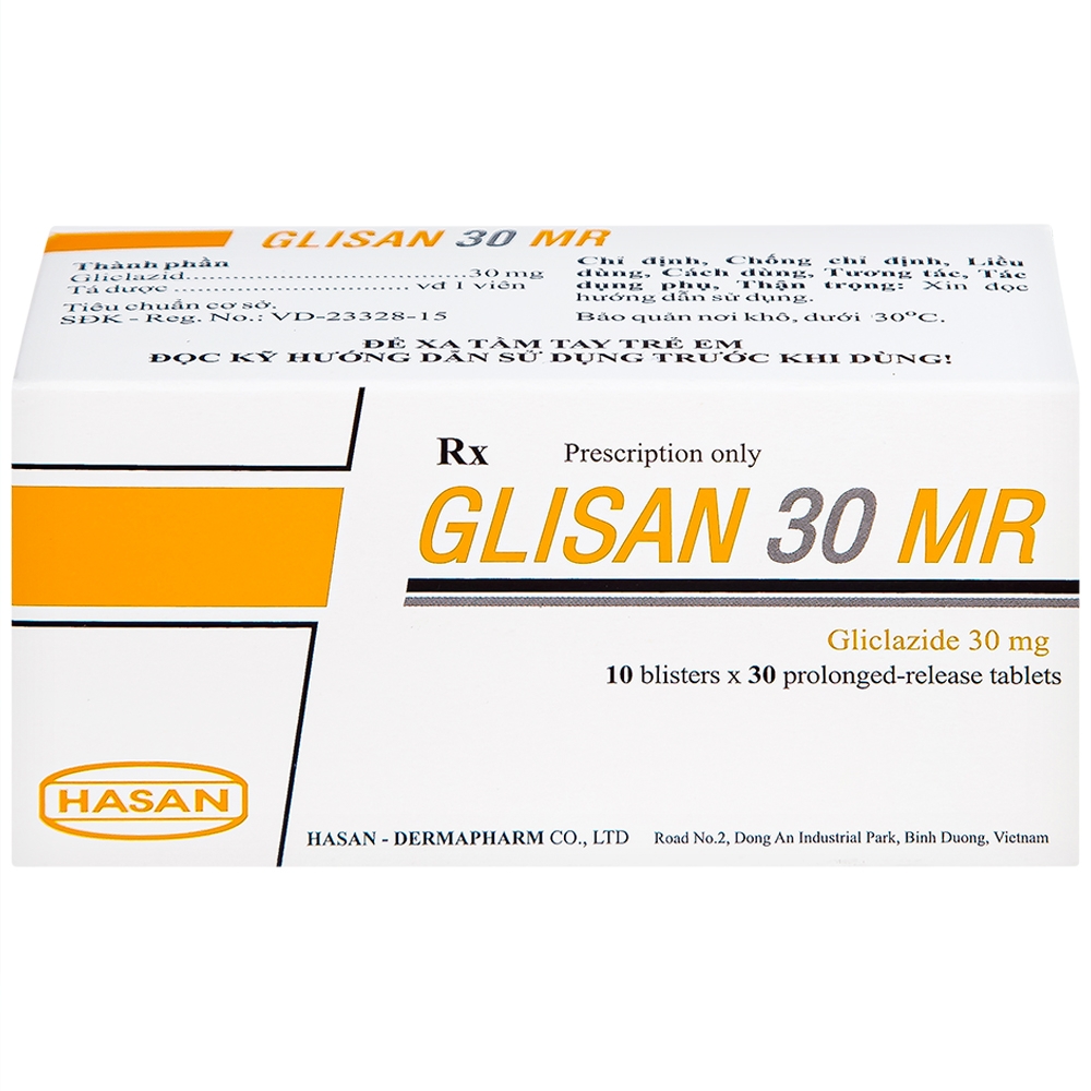 Hình ảnh Thuốc Glisan 30 MR Hasan điều trị đái tháo đường típ 2 (10 vỉ x 30 viên)