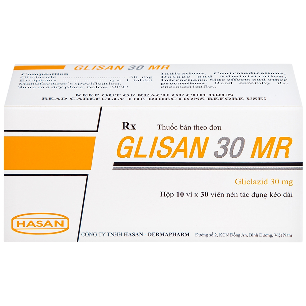 Hình ảnh Thuốc Glisan 30 MR Hasan điều trị đái tháo đường típ 2 (10 vỉ x 30 viên)