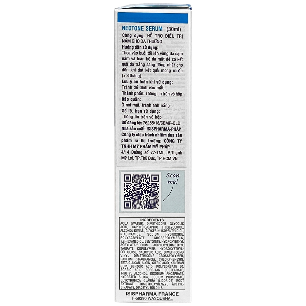 Hình ảnh Tinh chất Neotone Serum IsisPharma điều trị nám cho da nhạy cảm (30ml)