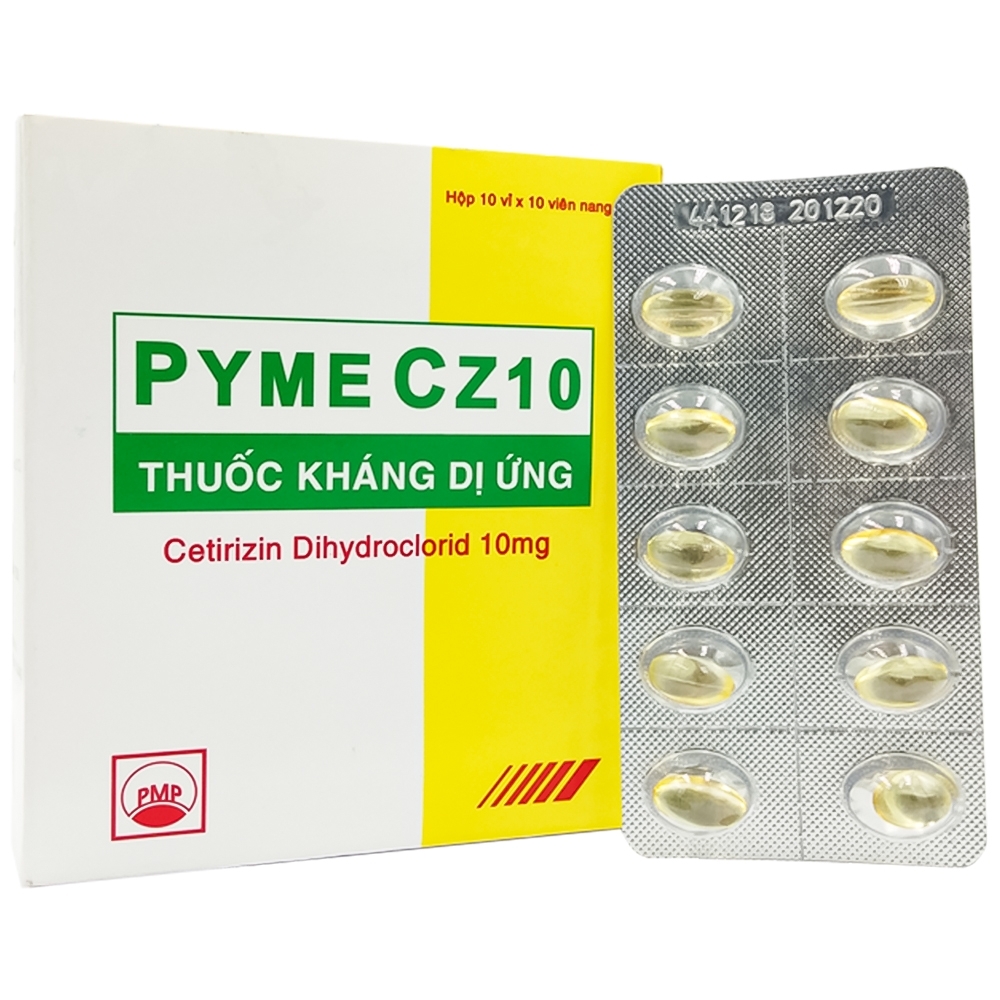 Hình ảnh Thuốc Pyme Cz10 Pymepharco chống dị ứng (10 vỉ x 10 viên)