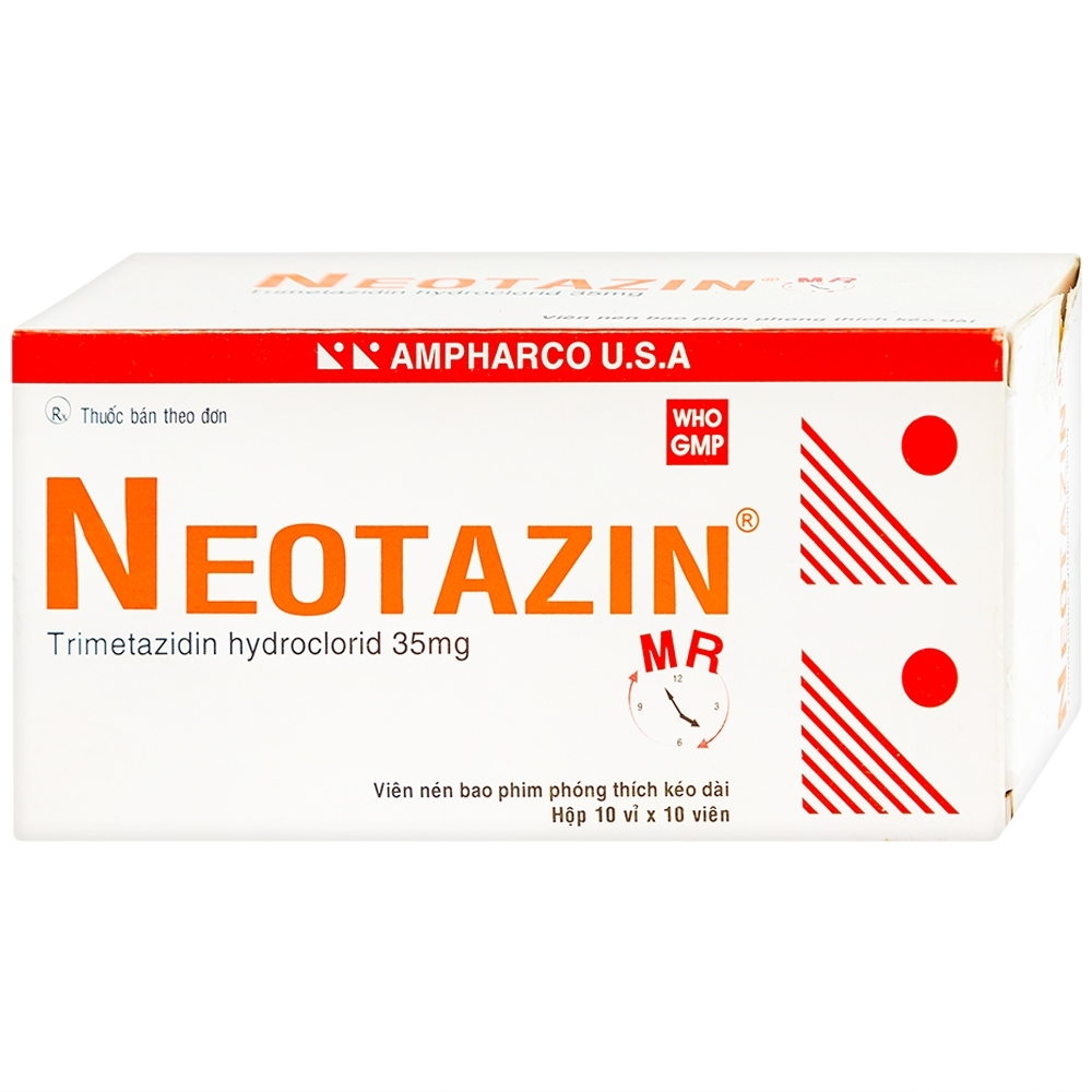 Hình ảnh Thuốc Neotazin MR 35mg Ampharco trị đau thắt ngực (10 vỉ x 10 viên)