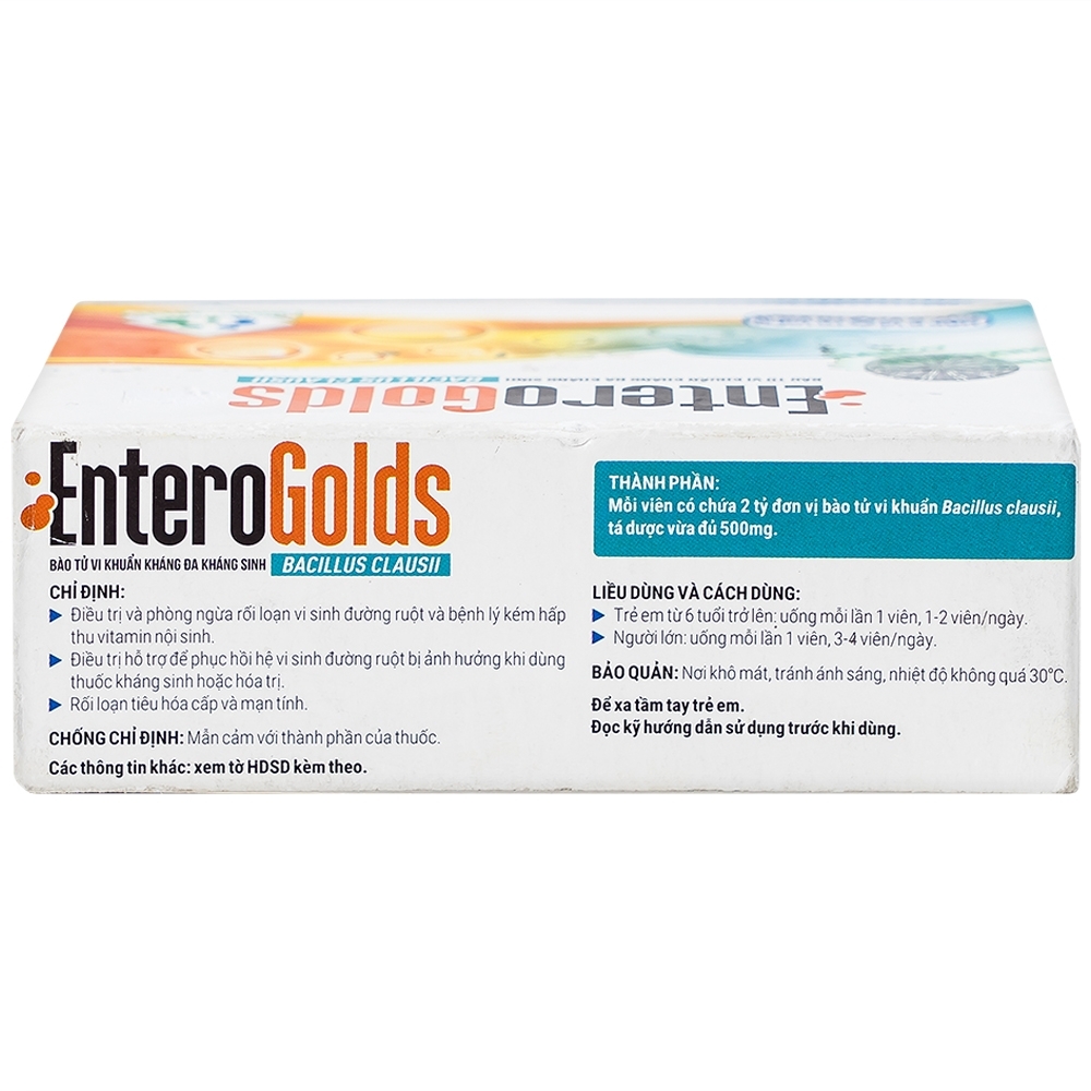 Hình ảnh Thuốc EnteroGolds Biopharco điều trị và phòng ngừa rối loạn vi sinh đường ruột (60 viên)